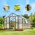 12 ' x 13' 5" FT Premium Extra Large Outdoor Aluminum Polycarbonate Greenhouse With Quick Connect Fitting